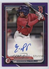 2024 Bowman Paper Prospect Retail Purple Border /250 Eddinson Paulino Auto 1eg1