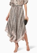 ZIMMERMANN PLEATED SKIRT, CORSAGE SNAKESKIN PRINT, SIZE 0, GREAT CONDITION
