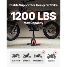 Dirt Bike Lift Stand Motorcycle Jack Lift Stand 1200lbs Capacity and Hydraulic