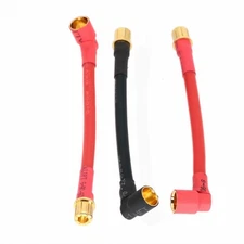 Heavy Duty​ 8mm Bullets Female Right Angle to 8.0 Male 8AWG 4~12" Extension Wire