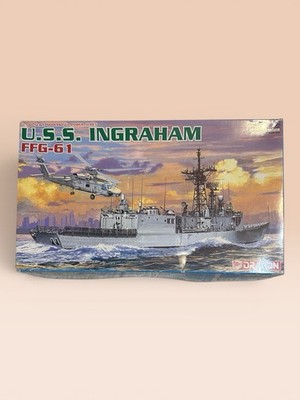 Dragon Models 7068 1/700 USS Ingraham FFG-61 Model Ship Kit Vintage New Open Box
