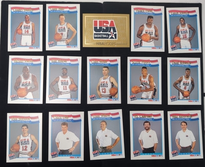 1992 - NBA Hoops USA Basketball DREAM TEAM - 15 Card Set W/ Gold