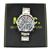 *MEC* MILITARY COMPANY-WATCH AUTOMATIC-CRONOGRAPH-STAINLESS STEEL-BOX-WARRANTY