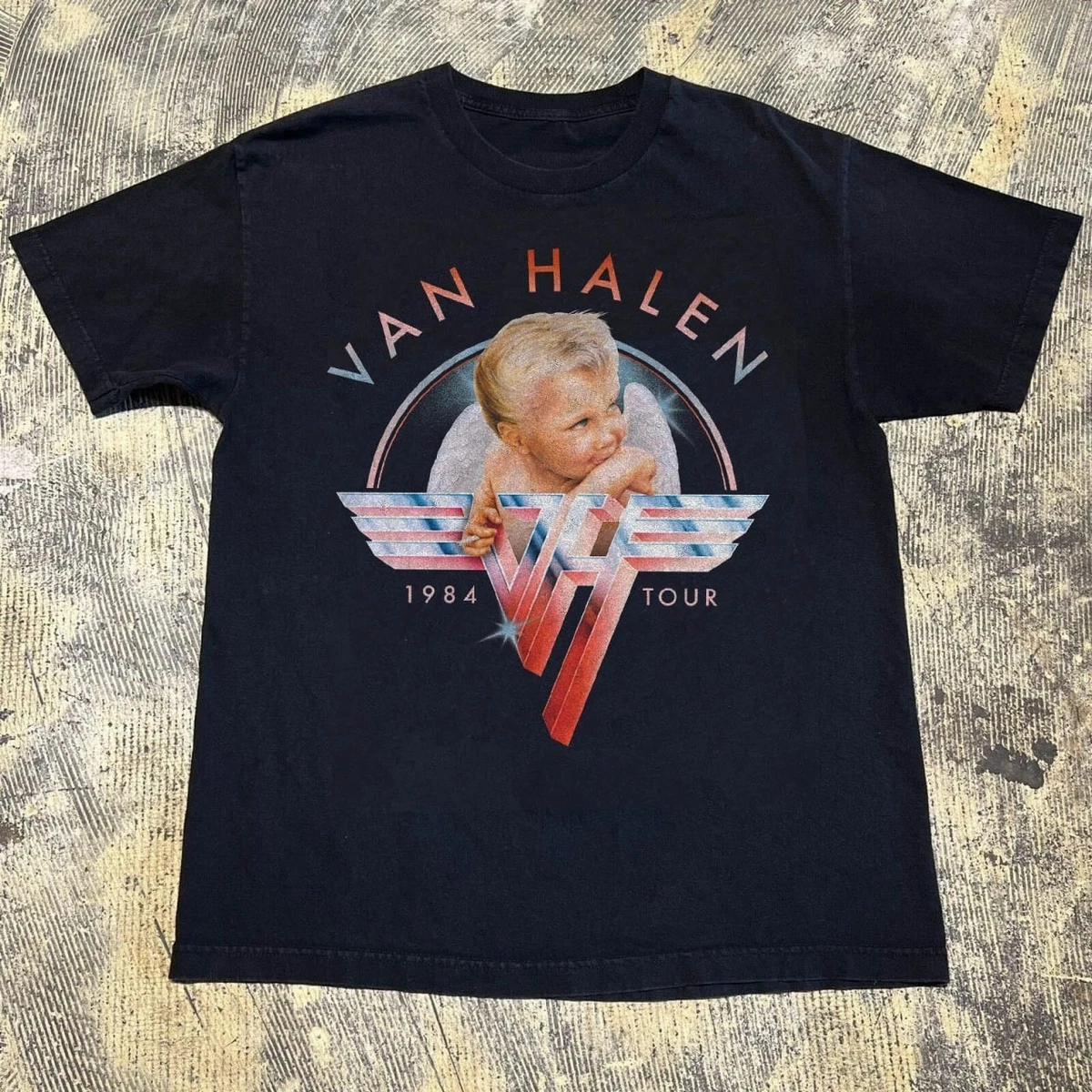 値下げ！Van Halen 1984ツアー タンクトップ ブラック Van Halen 1984 Tour T-shirt - TokoPyramid