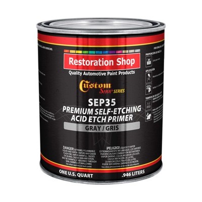 Custom Shop Self Etching Acid Etch Primer, 1 Quart Gray- Ready to Spray Paint
