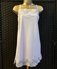 Vtg 60s MAIDENFORM CHEMISE SLIP Sz 34 Small BLUE Nylon Confection LACE Babydoll