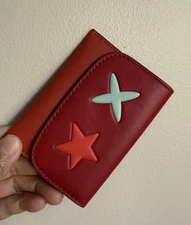 NEW‼️ COACH STAR CARD POUCH IN SMOOTH LEATHER, F11721