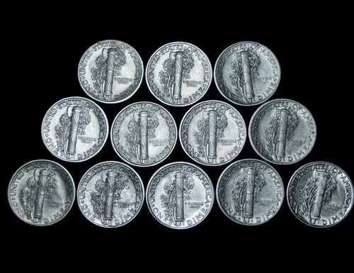 Estate Coin Lot Mercury Silver Dimes UNC+ MS++ BU 90% Silver RARE (1)