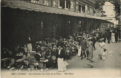 CPA PARIS 9e - La Terrasse du Café de la Paix (142296)