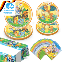 53Pcs Geburtstag Party Set - Partygeschirr, Deko, Servietten, Teller, Tischdecke
