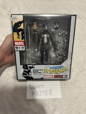 MAFEX Spider-Man Black Costume Action Figure Marvel No. 147 Multiple Heads Hands