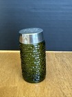 Anchor Hocking Soreno Salt Or Pepper Single Shaker Avocado Green Glass 1960s MCM — photo 2