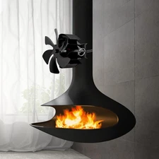6 Blades Stove Fan Pipe Fireplace Fan Stove Fan on Chimney for Burning Stove/Gas