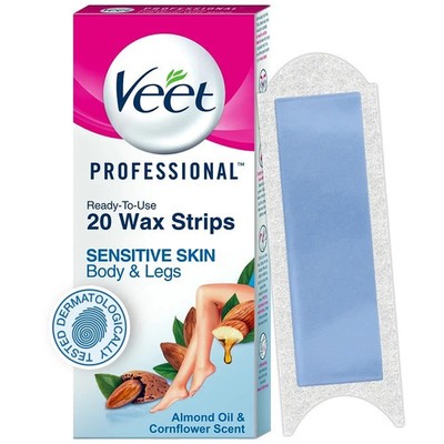 Veet Professional Wax Strips- SENSITIVE Skin Full Body 20 strips