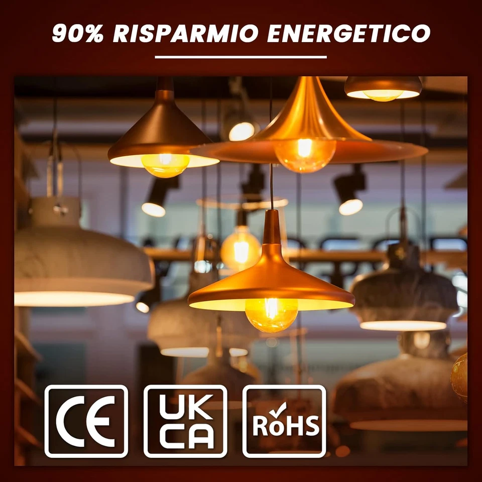 Lamapdine E27 LED, Bassa Tensione AC/DC 12V-24V Bianco Caldo 2700K 6W 600Lm A60  - Immagine 3 di 4