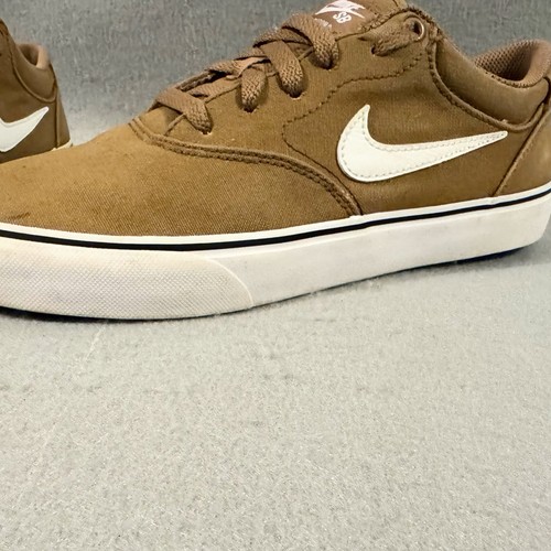 Scarpe da skate Nike SB CHRON 2 CANVAS da uomo 8 DM3494-200 marrone legno mosso bianco - Foto 4 di 17