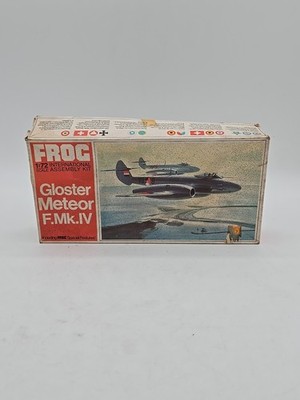 Vintage 1/72 FROG GLOSTER METEOR F.MK.IV MODEL KIT # F200 Open Box Unbuilt
