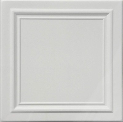 Zeta White (Foam) Ceiling Tile - 40pc Box - Decorative 20x20 inches, 