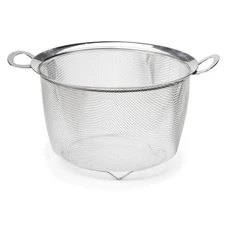 Endurance Wide Rim Mesh Basket Stainless Steel Home & Kitchen - Large