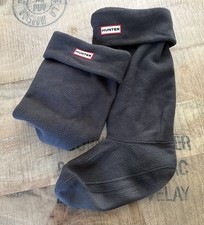 Hunter Tall Boot Socks Fleece Welly Liners Size ML US 8-10 Dk Gray Cuff Unisex