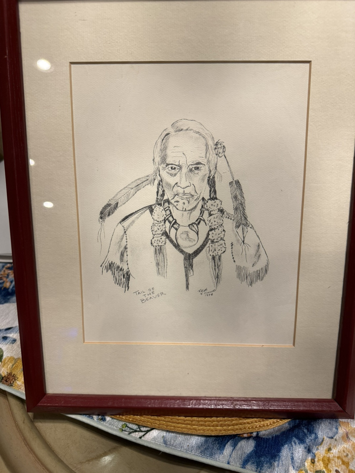 Ralph E Collins Az Sketch Tail Of The Beaver And Willie Many Horses Scout