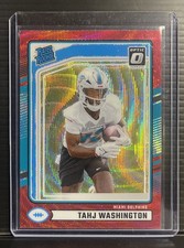 2024 Panini Donruss - Rated Rookie Tahj Washington Optic Red Wave Prizm (RC)