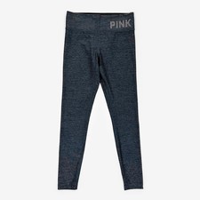 PINK Victoria's Secret Ultimate Leggings Size S Gray Rhinestone Logo Lounge