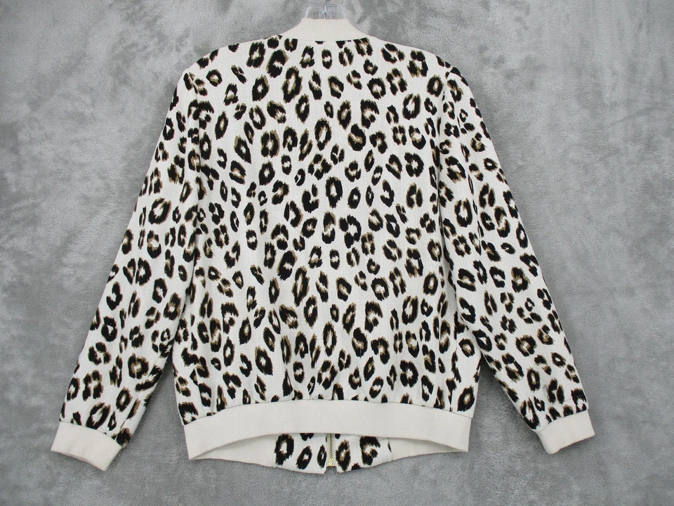 Chaqueta Chicos 0 EE. UU. Pequeña Leopardo Estampado Animal Bombardero Cremallera Completa Bolsillos Forrados Foto 2 de 4