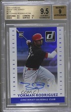2015 Donruss Signature Series Blue 42/99 Yorman Rodriguez #8 BGS 9.5 Auto 0f8