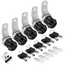 5 Pack Tool Box Lock with Keys, 5/8" RV Storage Lock Keyed Alike, Cabinet Lock C