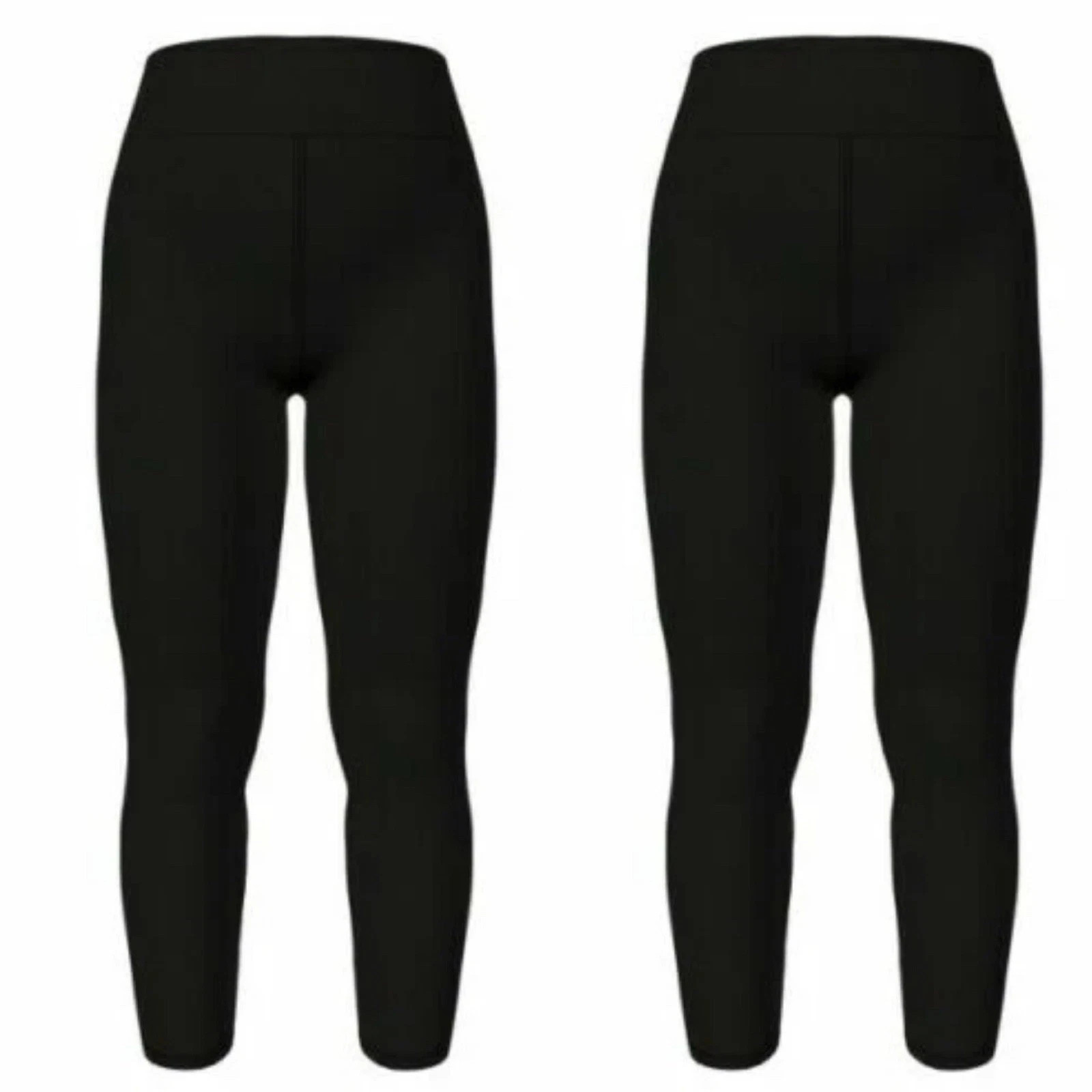 2 pairs of L/XL Lularoe Solid Black Kids Leggings Size 8-14 2pk NEW 143-32