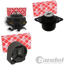 3x FEBI MOTORLAGER passend für VW GOLF 2 GTI 16V 1.6 1.8i Schaltgetriebe JETTA 2