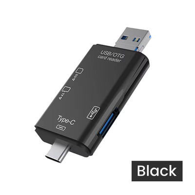 6 in 1 USB Card Reader Type C OTG SD TF Multi Function Adapter USB 2.0