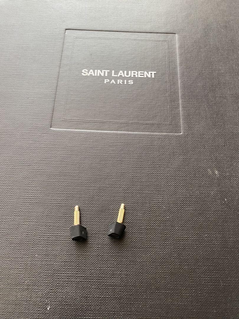 Autentiche decolte Yves Saint Laurent tacco borchiato blu argento nero taglia 38 donna