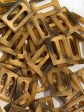 Lot Boucles ceinture - Passants - Imitation Corne Mercerie ancienne – Vintage