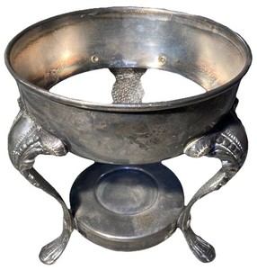 Leonard Silver Plate Coffee Carafe Warmer Stand Base Ornate Footed