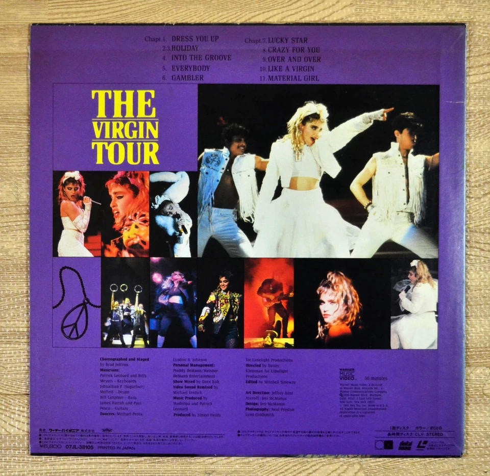MADONNA / The Virgin Tour Live Laserdisc JAPAN LD 07JL-38105 - Image 2 of 3