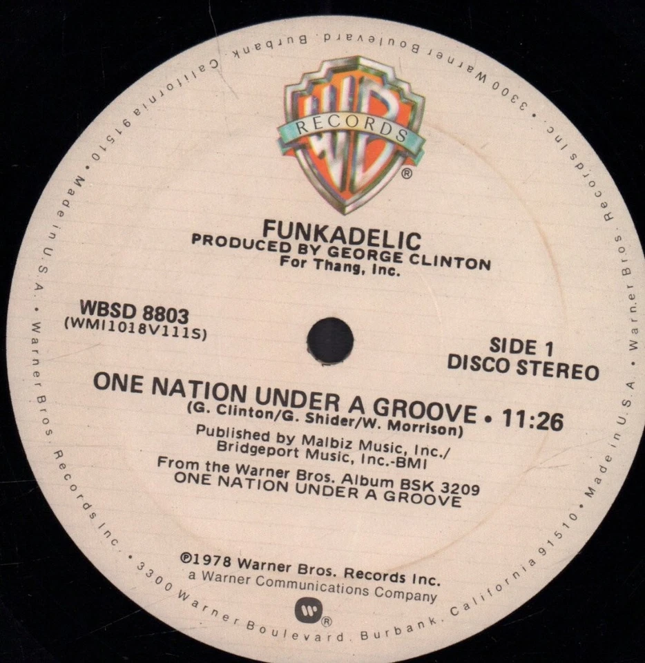 Funkadelic One Nation Under A Groove 12" Vinyle USA Warner Bros. 1978 En Die Cut - Photo 3/3
