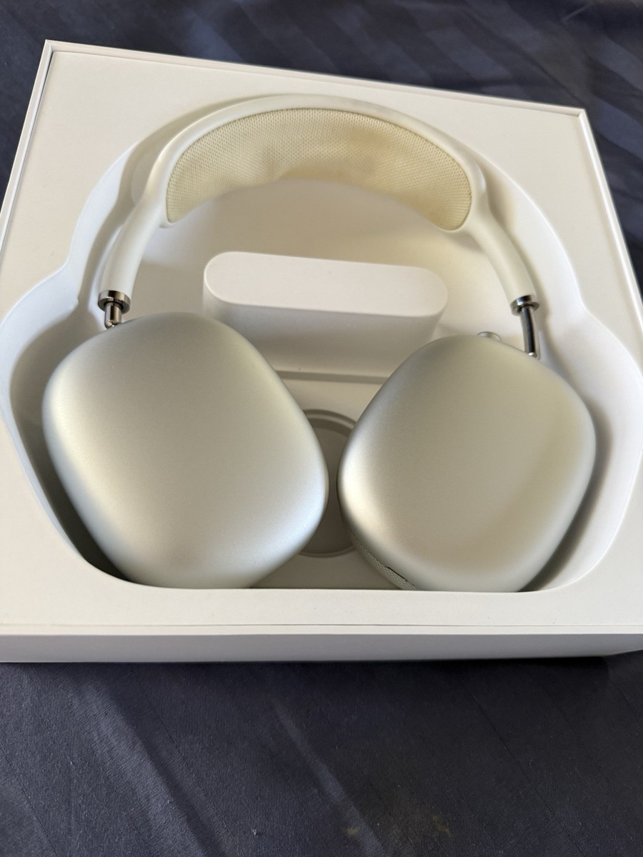 Apple AirPods Max Silver (Lightning) w/ Box - Apple Serviced - No
