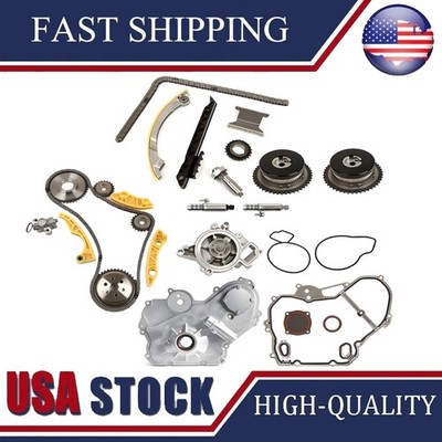 For 09-17 GM 2.4L Ecotec Timing Chain Kit VCT Selenoid Actuator Oil Water Pump
