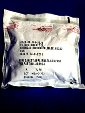 NOS US Military Chemical Biological Gas Mask Respirator M13A2 Filter Element Set