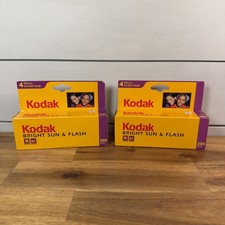2 X Kodak Sun  Flash 200 35mm Film 4 Rolls per pack 24 EXP.  Expired 10/2003