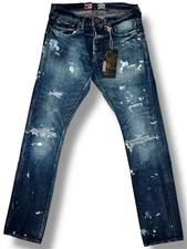 PRPS NOIR Made In Japan Rambler Fit Selvedge Dark Denim Jeans Size 32x34 SAMPLE