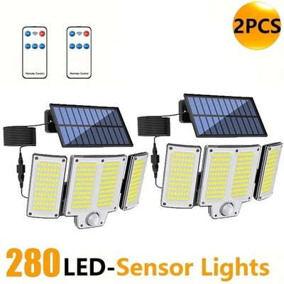 1200000lm Solar Street Lights LED Outdoor Dusk to Dawn Super Bright Lamp