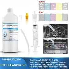 DTF Ink Cleaning Liquid and Cleaning Kit 1000ML for Eps Printhead XP600 TX800--