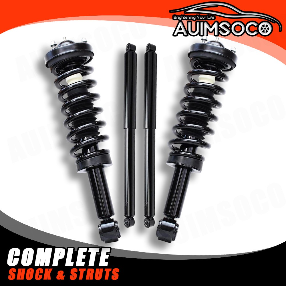 For 2009-2013 Ford F-150 4x4 Front Struts w/ Coil Spring + Rear Shock Absorbers