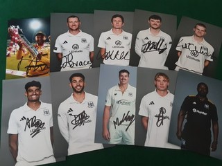 GLOUCESTERSHIRE CRICKET JOBLOT OF 10 Hand Signed 6x4 PHOTOGRAPHS # 2