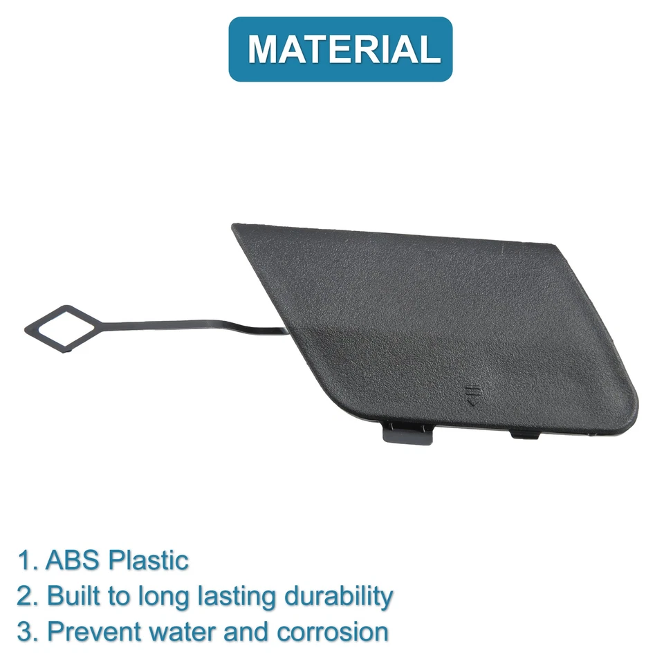 Pacote com 1 tampa de gancho de reboque preta para Mercedes-Benz E200 2014-2016 - Imagem 4 de 4