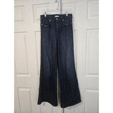 Good American Good Waist Palazzo Jeans Indigo501 Dark Wash Wide Leg 6/28 GWP220T