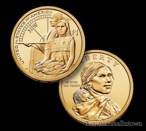 2014 P+D Native American Sacagawea Set Pos A+B from Original U.S. Mint Rolls - Picture 2 of 3